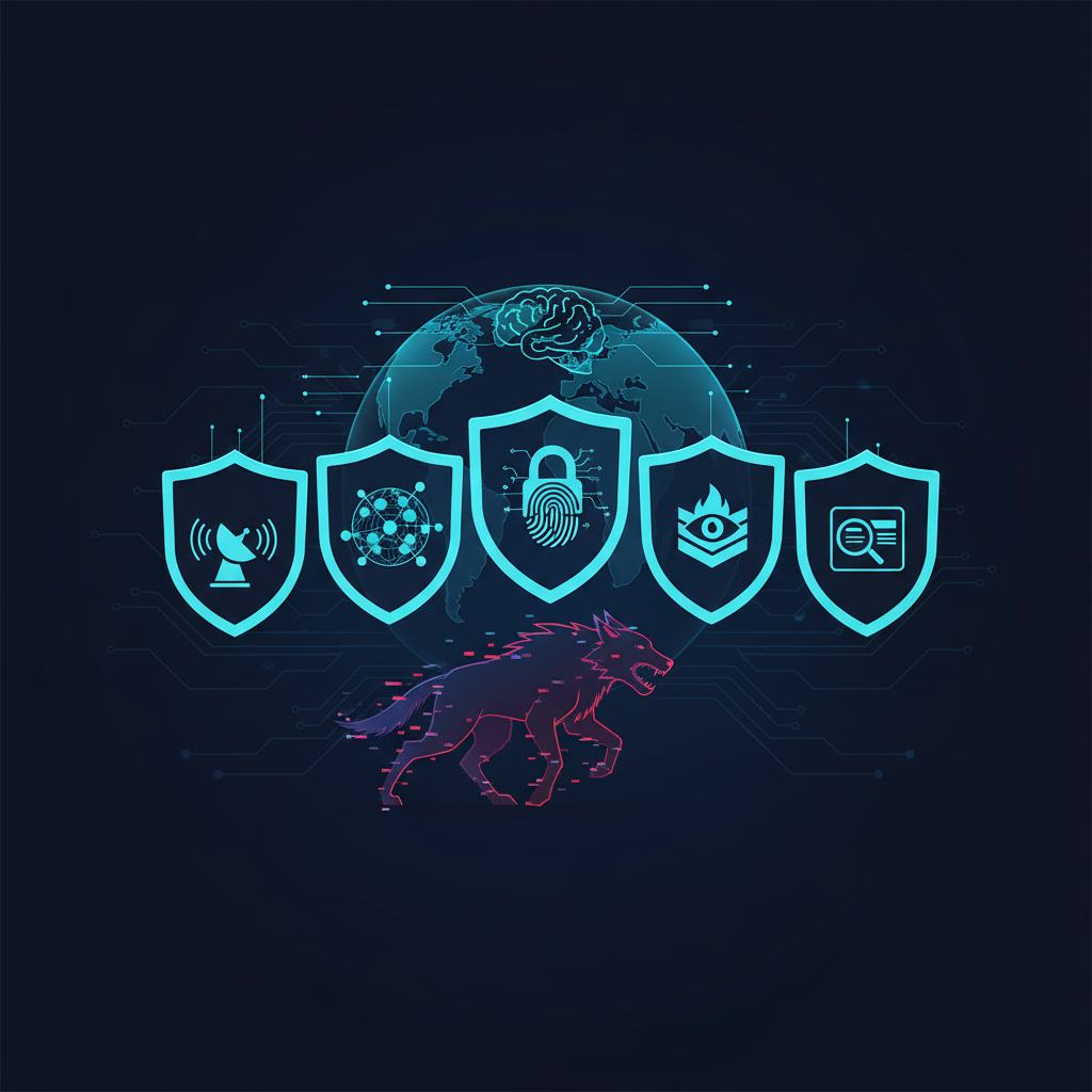 Six stylized icons representing different security measures against social engineering attacks