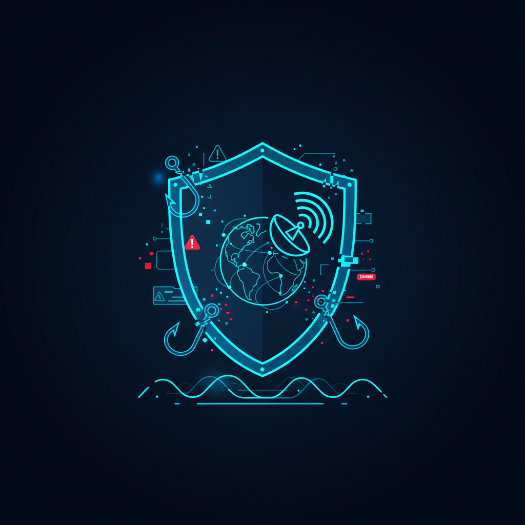 Stylized lock icon with a shield, symbolizing robust anti-phishing protection